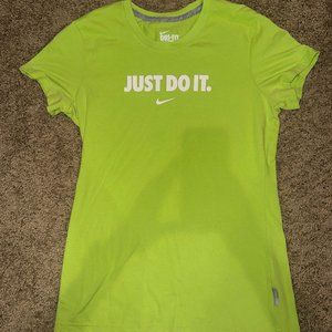 Green DryFit Cotton Tee- Women's Shirt - Size Medium